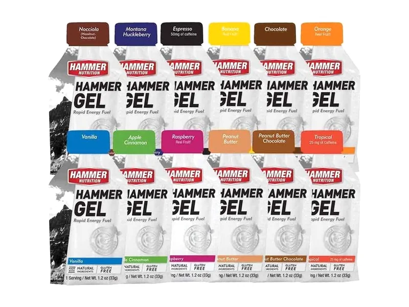 Gel energetici Hammer Gel, gamma di gusti in espositore