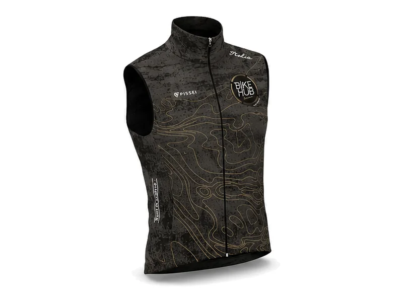 Gilet antivento Pissei x Bike Hub Riccione, linea Explore